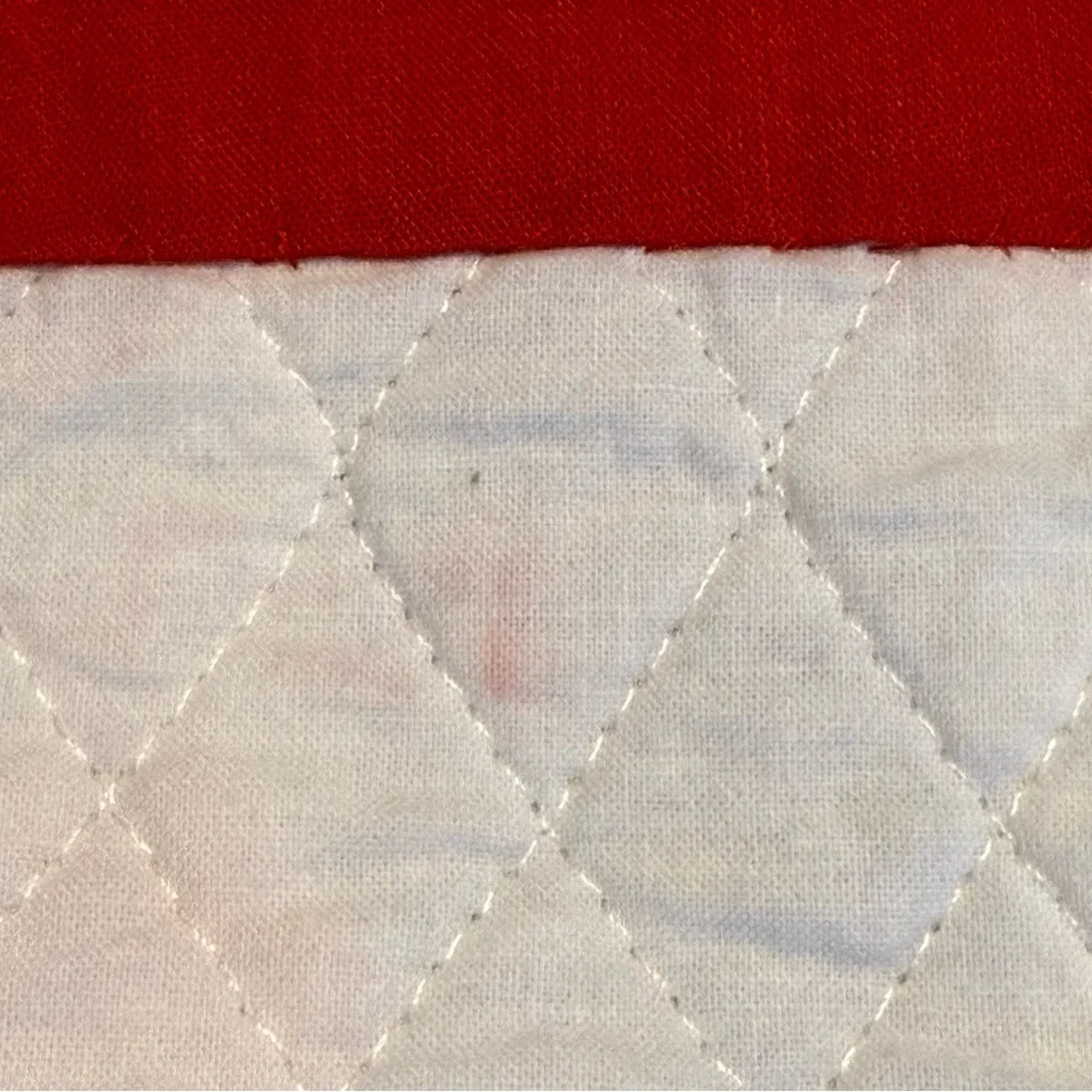 Christmas Decor Lap Blanket Quilt Small Throw Angels 33” x 32” Country Farmhouse